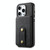 For iPhone 15 Pro Max Denior D14 NK Retro Pattern MagSafe Magnetic Card Holder Leather Phone Case(Black)