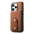 For iPhone 14 Plus Denior D14 NK Retro Pattern MagSafe Magnetic Card Holder Leather Phone Case(Brown)