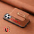 For iPhone 14 Plus Denior D14 NK Retro Pattern MagSafe Magnetic Card Holder Leather Phone Case(Brown)