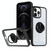 For iPhone 12 Pro Ring Holder PC Hybrid TPU Phone Case(Black)