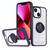 For iPhone 13 Ring Holder PC Hybrid TPU Phone Case(Purple)