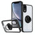 For iPhone XR Ring Holder PC Hybrid TPU Phone Case(Black)