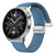 22mm Magnetic Silver Buckle Silicone Leather Watch Band(Blue) 22mm Magnetic Silver Buckle Silicone Leather Watch Band(Blue)
