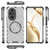 For Honor 200 Pro Honeycomb Magnetic Ring Shockproof Phone Case(White)