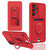 For Samsung Galaxy A53 5G Sliding Camshield Magnetic Card Holder Silicone Phone Case(Red)