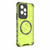 For Honor 200 Lite Global Honeycomb Magnetic Ring Shockproof Phone Case(Green)