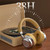 CR-9 Metal Retro Head-mounted Wireless Bluetooth Earphone(Silver Brown)