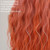 Gradient Long Curly Hair Big Wave Chemical Fiber Simulation Hair Women Bangs Full Top Hair Cover(Coral Orange Gradient 68CM)