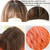 Gradient Long Curly Hair Big Wave Chemical Fiber Simulation Hair Women Bangs Full Top Hair Cover(Coral Orange Gradient 68CM)