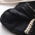 Girls Pearl Button Ruffle Dress (Color:Black Size:130) Girls Pearl Button Ruffle Dress (Color:Black Size:130)