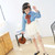Girls Dress Denim Stitching Mesh Skirt + Removable Polka Dot Belt Suit Skirt (Color:Blue Size:100) Girls Dress Denim Stitching Mesh Skirt + Removable Polka Dot Belt Suit Skirt (Color:Blue Size:100)