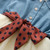 Girls Dress Denim Stitching Mesh Skirt + Removable Polka Dot Belt Suit Skirt (Color:Blue Size:110) Girls Dress Denim Stitching Mesh Skirt + Removable Polka Dot Belt Suit Skirt (Color:Blue Size:110)
