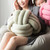 Hand-Made Knotted Ball Pillow, Size: Diameter: 25~30cm(Skin Powder)