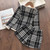 Children Suit Black Plaid Pattern Jacket + Shorts Two-piece Suit (Color:Black Size:90)