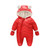Padded And Fleece Hooded Jumpsuit (Color:Red Size:73)