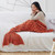 Mermaid Tail Knitted Blanket Fish Tail Blanket, Size:60x140cm(Orange) Mermaid Tail Knitted Blanket Fish Tail Blanket, Size:60x140cm(Orange)