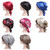 2 PCS TJM-226 Ladies Satin Print Ribbon Bow Turban Hat Night Cap Silk Chemotherapy Hat Long Tail Braid Hat(Black) 2 PCS TJM-226 Ladies Satin Print Ribbon Bow Turban Hat Night Cap Silk Chemotherapy Hat Long Tail Braid Hat(Black)