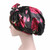 2 PCS TJM-226 Ladies Satin Print Ribbon Bow Turban Hat Night Cap Silk Chemotherapy Hat Long Tail Braid Hat(Black) 2 PCS TJM-226 Ladies Satin Print Ribbon Bow Turban Hat Night Cap Silk Chemotherapy Hat Long Tail Braid Hat(Black)