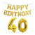 Birthday Decoration Aluminum Foil Balloon 40 Inch Big Number Aluminum Foil Balloon Decoration Set, Style:40(Golden)