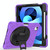 For iPad Air 2022 / 2020 10.9 360 Degree Rotation PC + Silicone Protective Case with Holder & Hand-strap(Purple)