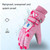 Cartoon Cat Pattern Girls Cute Cotton Gloves Children Ski Windproof and Warm Gloves Non-Slip and Waterproof Riding Gloves, Size: XS(Pink)