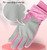 Cartoon Cat Pattern Girls Cute Cotton Gloves Children Ski Windproof and Warm Gloves Non-Slip and Waterproof Riding Gloves, Size: XS(Pink)