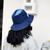 Summer and Autumn Stitching Denim Fisherman Hat Wild Basin Cap(M (56-58cm))