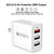SDC-30W 2 in 1 USB to USB-C / Type-C Data Cable + 30W QC 3.0 USB + 2.4A Dual USB 2.0 Ports Mobile Phone Tablet PC Universal Quick Charger Travel Charger Set, US Plug
