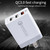 SDC-30W 2 in 1 USB to USB-C / Type-C Data Cable + 30W QC 3.0 USB + 2.4A Dual USB 2.0 Ports Mobile Phone Tablet PC Universal Quick Charger Travel Charger Set, US Plug