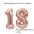 Birthday Decoration Aluminum Foil Balloon 40 Inch Big Number Aluminum Foil Balloon Decoration Set, Style:21(Rose Gold)