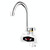 Dynamic Digital Display Instant Heating Electric Hot Water Faucet Kitchen&Domestic Hot&Cold Water Heater EU Plug, Style:Large Elbow