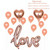 2 PCS LOVE Aluminum Foil Balloon Decoration Set Wedding Wedding Wedding Venue Layout Balloons, Style:LOVE + 2 Heart Shape + 10 Latex