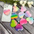 5 PCS Universal Heart-shaped Gradient Painted Phone Airbag Folding Stand Ring Holder, Random Color Delivery