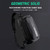 Ozuko 9315 Outdoor Waterproof Men Business Chest Bag Anti-theft Shoulder Messenger Bag with External USB Charging Port(Black)