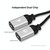 ENKAY ENK-AT104 8 Pin to Dual 8 Pin Charging Listen to Songs Aluminum Alloy Adapter Conversion Cable(Silver)