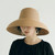 Big Eaves Straw Hat  Female Summer Sunscreen Basin Hat Beach Vacation Sunhat Fisherman Hat, Colour: Yellow(M56-58cm)
