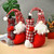 Christmas Faceless Doll Wine Bottle Cover Santa Claus Dining Table Standing Doll Wine Bottle Cover Decoration(Grey)