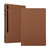 For Samsung Galaxy Tab S8+ / Tab S8 Plus /  Tab S7 FE / Tab S7+ / T970 Fabric Texture Horizontal Flip PU Leather Case with Holder(Brown)