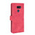 For LG K40S Solid Color Skin Feel Magnetic Buckle Horizontal Flip Calf Texture PU Leather Case with Holder & Card Slots & Wallet(Rose Red)
