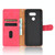 For LG K40S Solid Color Skin Feel Magnetic Buckle Horizontal Flip Calf Texture PU Leather Case with Holder & Card Slots & Wallet(Rose Red)