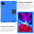 For iPad Air 2022 / 2020 10.9 Honeycomb Design EVA + PC Material Four Corner Anti Falling Flat Protective Shell with Strap(Blue+Black)