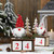 Christmas Wooden Pine Cone Calendar Ornaments Decorative Wooden Calendar Countdown Ornaments(Red Hat)