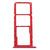 SIM Card Tray + SIM Card Tray + Micro SD Card Tray for Huawei Honor 8A Pro (Red)