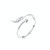 S925 Sterling Silver Angel Wings Open Ring White Gold Plated Open Ring