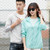 Lovers Hooded Outdoor Windproof And UV Proof Sun Proof Clothes (Color:Light Green Size:XXXXL)