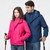 Ladys Detachable 3 in 1 Pair Of Waterproof, Windproof, Warm And Breathable Couples Stormsuit (Color:Rose Red Size:XL)