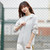 Lovers Hooded Outdoor Windproof And UV Proof Sun Proof Clothes (Color:Light Grey Size:XXXL)