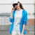Lovers Hooded Outdoor Windproof And UV Proof Sun Proof Clothes (Color:Color Blue Size:XXL)