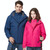 Ladys Detachable 3 in 1 Pair Of Waterproof, Windproof, Warm And Breathable Couples Stormsuit (Color:Rose Red Size:L)