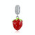 S925 Sterling Silver Beaded Strawberry Pendant Loose Beads DIY Bracelet Accessories